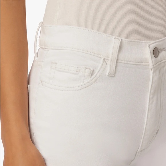 JOE JEANS HIGH RISE STRAIGHT CROP WHITE JEANS RAW HEM SIZE 26 - Picture 5 of 11